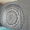 Popular Handicrafts Großer Wandbehang, Hippie-Ombre-Mandala, Bohemian-Wandteppich, indisches Wohnheim-Dekor, psychedelischer ethnisch, dekorativer Wandteppich (213,4 x 228,6 cm) (schwarz grau)
