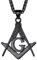 FaithHeart Collana da Uomo Personalizzata Catena Massone Ciondolo da Uomo in Acciaio Inossidabile Accessori da Uomo Retrò Placcato Oro Medaglia Bussola Pieghevole