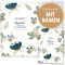 OLGS U-Heft und Impfpasshüllen Set 3-teilig Awesome World | Untersuchungsheft & Impfpass Hüllen, Babygeschenk personalisierbar mit Namen - Uhefthülle, Impfpasshülle personalisiert, Magical Flower