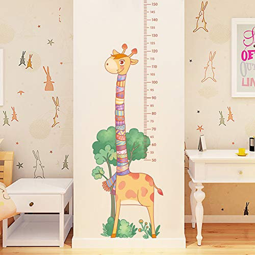 COVPAW® XXL Wandsticker Wandtattoo Kinderzimmer Kinder Höhe Messlatte Maßband Giraffe Wandaufkleber Wall Sticker Kinder Kind Junge Mädchen Baby Babyzimmer