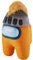 Among Us Huggable Plush Serie 2 orange mit Centurion Hut