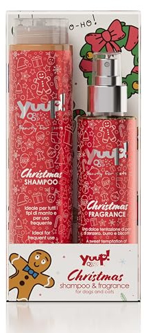 YUUP! - Christmas Duo Pflege-Set | festliches Shampoo & Weihnachts-Duftspray mit Gingerbread, Butter & Keks-Aroma. Auch für Katzen geeignet