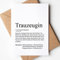 KAMEWI® Grußkarte TRAUZEUGIN Definition | Klappkarte mit Briefumschlag aus Kraftpapier | Beste Freundin Bedanken Geschenk Hochzeit Antrag Lieblingsmensch Herzensmensch Seelenverwandte