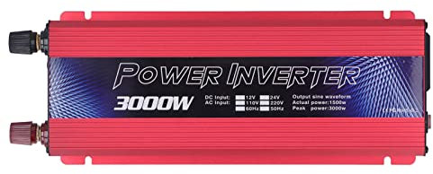 3000W Wechsel Richter, DC 12V zu AC Solar Outdoor Auto Inverter, Eingebauter Kühl Ventilator, 6 Arten von Schutz Funktionen, Zum Aufladen von Laptops, Fans, Spielkonsolen (220V)
