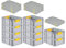 PROREGAL SuperSparSet 10x Eurobox NextGen Color mit Auflagedeckel & Schiebeschnappverschlüsse, HxBxT 17x30x40cm, 16L, Griffe gelb geschlossen, Glatter Boden, Eurobehälter Transportbox
