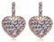 S925 Sterling Silber Nadel Herz Dangle Drop Hoop Ohrringe für Frauen Mehrfarbige Kristall Cubic Zirkonia Lila Amethyst Dangling Ohrringe Feine Schmuck Geschenke für Sie (multicolor)