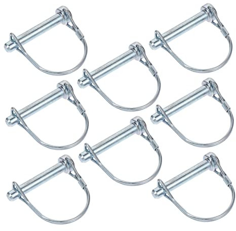 YARNOW 8pcs D-type Lock Pin Trailer Safety Coupler Pin Spring Steel Heavy Duty Arch for Trailer Hitch Lock