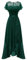 Berylove Abendkleid Lang Elegant für Hochzeit Kleid mit Schlitz Kleid Elegant Damen Festlich Elastische Taille 7051 DarkGreen 2XL