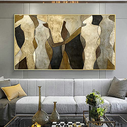 Quadri Dipinti A Mano, Dipinti Di Texture Fatti A Mano Figura Astratta Moderna Dipinti Ad Olio Linee Astratte Opera D'Arte Su Tela Carta Da Parati Per Home Office Decorazioni Moderne Decorazione Mur