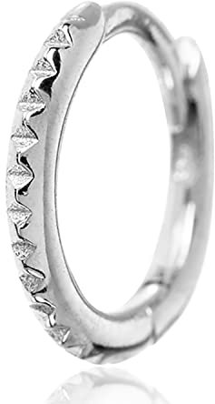 Agatha MIni piercing créole Dentado argent