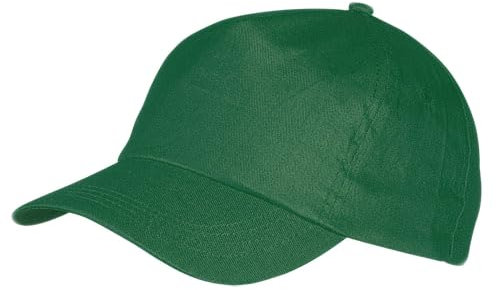 PIANETA AFFARI Cappellino da Bambino Visiera Baseball Estivo per Gita Scuola Cappello Bimbo Regolabile (Verde)