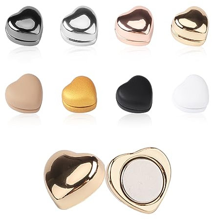 8St Hijab Magneten, Mehrzweckstiftlos Stark Hijab Magnet pin Magnetische Hijab Stifte Hijab Clip Magnet Schal Magnetverschluss Hijab Magnete für Frauen Hijabs Schals Kleidung, Herzmagnete