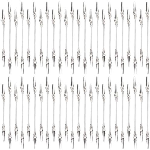 OSALADI Lot de 48 Porte-Notes Doubles en Papier - Pince - Pince - Pinces mémo - Pinces Crocodiles - Pinces Crocodiles - Porte-Cartes - Bureau