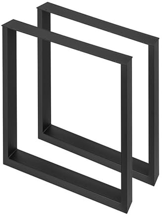 Sparklenut DIY Heavy Duty Industrial Furniture Table Legs - Pair of Metal Legs with Floor Protectors (35 * 40CM)