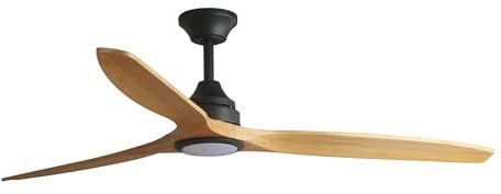 Faro ALO Ventilatore da soffitto DC grande in legno nero Cct 6 velocità