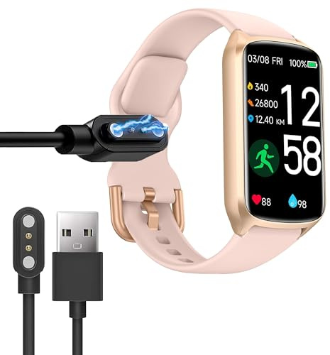 Blueshaweu Compatible for Amzhero Fitness Tracker Charger, 2 Pin Magnetic USB Replacement Charging Compatible for Amzhero D26 1.47 Inches Fitness Tracker