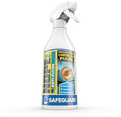 NOPE! CT Spray Anti-Puces 500ml – Intérieur & Extérieur – Inodore, à Base d’Eau – Élimine Les Puces à Tous Les Stades du Cycle de Vie
