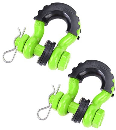 antianzhizhuang 2 pezzi D-Ring Grillo 5/8 robusto gancio di traino 30000 libbre resistenza alla rottura per fuoristrada recuperare rimorchio grillo forte antiruggine resistente alla corrosione
