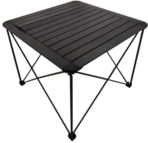 Lex Faltbarer Campingtisch inkl. Tragetasche, Größe 70x70 cm, mobiler Tisch für Camping, Wanderung, Festival, praktischer Klapptisch für unterwegs