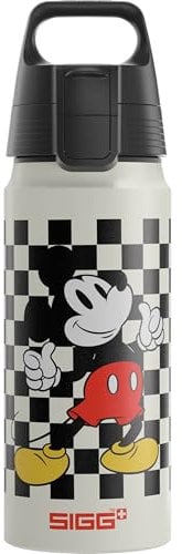 SIGG - Alu Trinkflasche Kinder - WMB ONE Stitch Disney - Kohlensäuregeeignet - Auslaufsicher - Federleicht - BPA-frei - Klimaneutral Zertifiziert - Sport & Schule - Pink- 0,6L