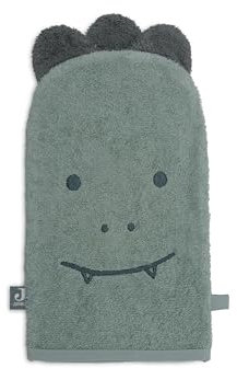 Jollein Waschhandschuhe Baby - Frottee - Jungle Jambo, Croco - 27x16cm - 100% Baumwolle - Waschlappe Baby - OEKO-TEX Zertifiziert
