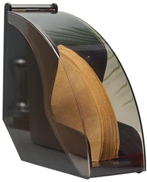 Klein Kaffeefilterhalter Aufbewahrung Für Aufbewahrung Filtertütenhalter Staubdichter Papierhalter Filterpapierhalter für Home für Kaffeefilter Acryl Filterpapier Box (Schwarz,Kunststoff)