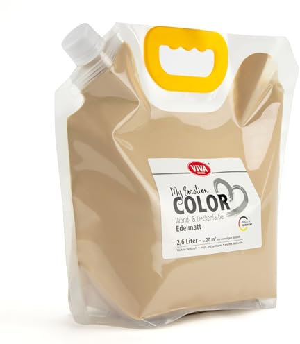 Viva Decor My Emotion Color 2,6 Liter - Warme Geborgenheit - Beige Matte Wandfarbe und Deckenfarbe, Hohe Deckkraft, Geruchsneutral &Tropfarm. Innenfarbe für Wohnzimmer, Schlafzimmer & Kinderzimmer