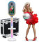 Tragbare Kamera Spiegel Photo Booth 15,6 Touchscreen Zoll mit RGB-Licht, DSLR Photobooth Maschine Selfie tragbare mit Flight Case für Hochzeit Party Events (White, 15.6 Photo Booth)