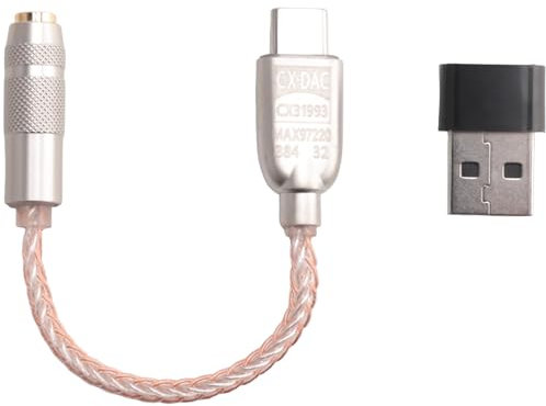 Bamberg Audio Adapter Digital Audio Amplifier CX31993 MAX97220 Dual Chip Type-C-3.5mm AMP HiFi PCM 32Bit/384KHz Kopfhörer-