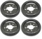 BBQ Gas Stove Knob Set 48mm Diameter Oven Control Knobs Replacement Parts 4 Pack Black (only base)