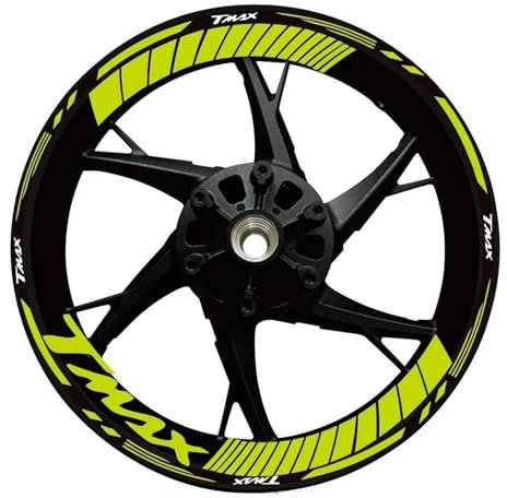 Adesivi per Cerchioni Adesivi per Cerchi Moto, Strisce Riflettenti per Yamaha TMAX560 T-Max 560 T MAX560 Adesivo per mozzo Ruota(Colore 12)