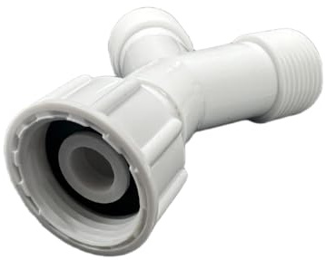 JD Brands Washing Machine and Dishwasher Y Piece Splitter Connector | 3/4 Inch BSP Plastic Hose Connector | Dual Outlet Adapter for Two Appliances