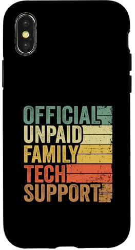 Hülle für iPhone X/XS Software Engineer IT Guy Offizieller Unpaid Family Tech Support
