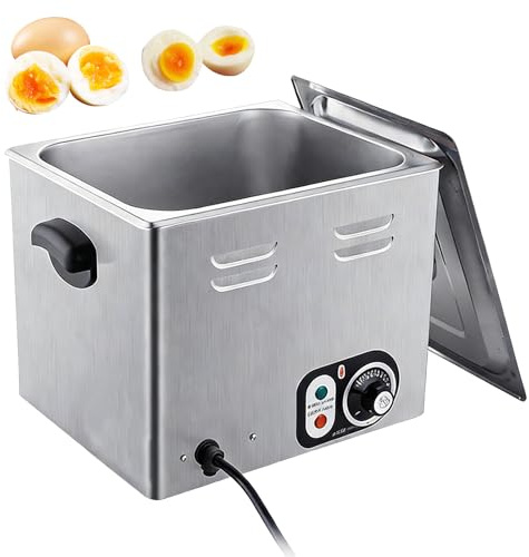 Commercial Egg Boiler, 60Pcs Capacity Electric Poached Egg Cooker with Temperature Control 30-110℃, Even Heating, Automatic Stainless Steel Boiler for Restaurants Commercial Without-net-basket