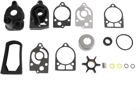 Kit de réparation de pompe à eau pour Mercury & pour hors-bord MARINER 40-70HP (1977-1997), remplace 46-77177A3, turbine et joints en néoprène pour révision de pompe à eau de mer