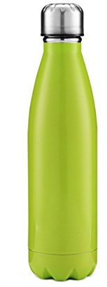 FunnyGuys Bouteille isotherme à double paroi en acier inoxydable - 500 ml - Personnalisable, Vert