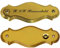 Desi-Schilder Klingelschild oder Namensschild aus Messing poliert - 135 x 50 mm - Gold - Mit Schutzlack - Ohne oder mit vertiefter Gravur in Spitzenqualität - Türschild