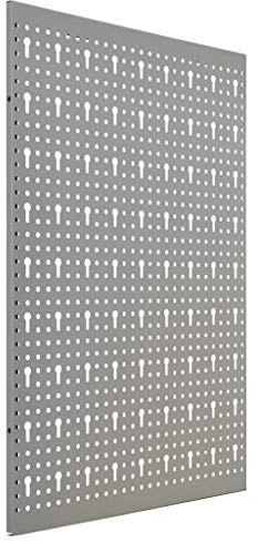 Tidyard 3 Stk.Werkzeugwand für 120cm lange Werkbänke Lochblech Lochwand Werkstattwand Werkstatt Lochwandsystem Metallwand Euro Lochung 40×58 cm Stahl
