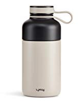 Lékué Isolierflasche to Go, Edelstahl, Grau, 300 ml