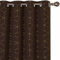 Deconovo Energy Saving Curtains, Eyelet Curtains, Gold Diamond Printed Blackout Curtains for Living Room, 46 x 90 Inch(Width x Length), Chocolate, One Pair