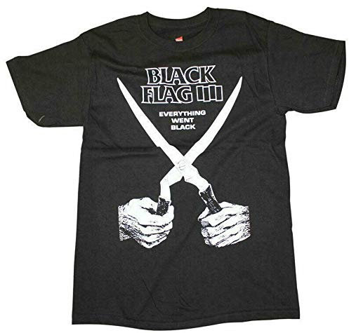 Black Flag Men T-Shirt Everything Went Black Punk Band Tee Black XL