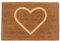 Nicola Spring Coir Door Mat - 60 x 40cm - Embossed Heart - Pack of 1 - Decorative Indoor Front Door Floor Mat Entry Dirt Trapper Rug Outdoor Boot Scraper Non Slip Backing Doormat