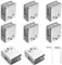 Kamtop 8 Pcs 6mm-8mm Glass Clamps, 304 Stainless Steel Square Glass Clamp, Glass Clip Holder Adjustable Glass Bracket Flat Back for Balustrade Handrail Staircase Stair Railing Glazing, Polished