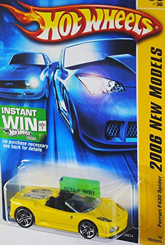 Hot Wheels Ferrari F430 Spinne, Gelb 33/223 2006 Neue Modelle 33/38