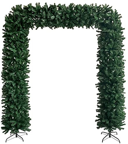 Gawany Arco ad Albero di Natale in PVC Verde 240 cm,Albero Natale ad Arco,Albero Natalizia Forma Arco