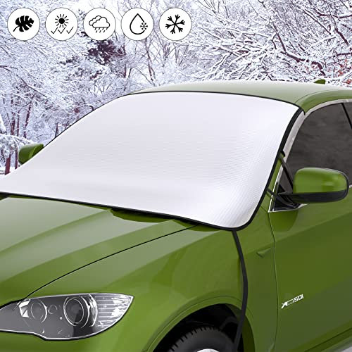 Senders Frontscheibenabdeckung Auto, Windschutzscheibenabdeckung Fixierung Faltbare Scheibenabdeckung Winter Frontscheibe Abdeckplane gegen Schnee, Frost, EIS, UV-Strahlung, Staub 175 * 120cm