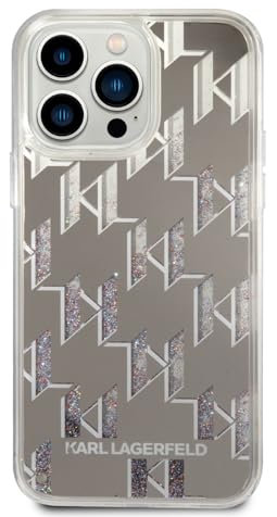 Karl Lagerfeld KLHCP14XLMNMS Hülle für iPhone 14 Pro Max 6,7 hardcase Silber/Silver Liquid Glitter Monogram