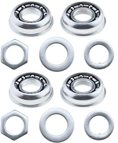 YINETTECH 2 Sets Bottom Bracket Cups Replacement Pressfit Cups 5/16 Caged Bearings Bottom Bracket Screwed Races Accessories for Beach Cruiser Lowrider