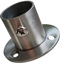 Flansch Edelstahl Flanschverbindung Wandanker Wandflansch Rohrbefestigung Halter für Rohr für Innen und Außen (22mm) 1 Stück