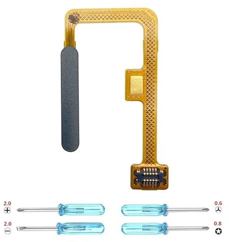 iYAiYO Fingerprint Sensor Flexible Cable for Xiaomi 11 Lite 4/5G M2101K9AG, M2101K9AI Fingerprint Reader Flex Cable Fingerprint Sensor Replacement incl. Screwdrivers - Black